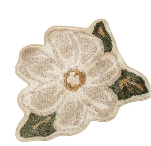 SSDH Blumenteppich Badezimmerteppich aus Kaschmirimitat Personalisierte Kreative Fußmatte (S) von SSDH