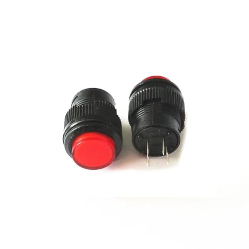 20 STÜCKE Micro-Netzschalter LED-Lichtschloss mit Schloss Rundknopf Universal-Schlüsselschalter 16 mm 3A 250 V 4-polig R16-503AD(R16-503AD red) von SSDXFJZR
