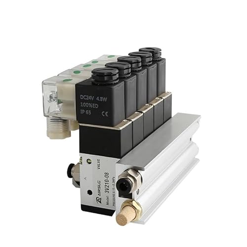 3V110-06-NC Elektromagnetischer Magnetventilblock mit Schalldämpfer, Verteiler, DC 12 V, 24 V, AC, 110 V, 220 V, 3 Anschlüsse (8 Stationen) von SSDXFJZR