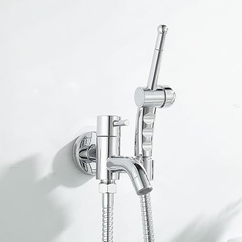 Bidet-Wasserhahn, Messing, Badezimmer-Duscharmaturen, Bidet-WC-Wascher, muslimische Dusche, Ducha, Higienica, Wand, Kaltwasser, WC-Eckventil (Stil 3) von SSDXFJZR