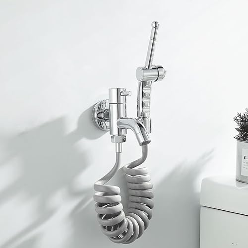 Bidet-Wasserhahn, Messing, Badezimmer-Duscharmaturen, Bidet-WC-Wascher, muslimische Dusche, Ducha, Higienica, Wand, Kaltwasser, WC-Eckventil (Stil 4) von SSDXFJZR