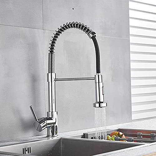Küchenspüle Wasserhahn Pull Down Hot Cold Mixer Kran Wasserhahn Deck montiert 360 Rotation 2-Wege-Auslauf (B) von SSDXFJZR