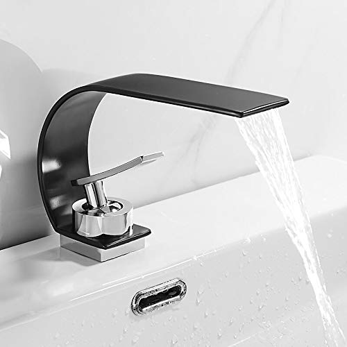 Messing Modern Badezimmer Waschbecken Wasserhahn Schwarz/Chrom/Weiß Waschtischarmatur Einhandmischer Einhandmischer Heiß und Kalt Messing Modern Badezimmer Waschbecken Wasserhahn Schwarz/Chrom/Weiß Waschtischarmatur Einhandmischer Einhandmischer Heiß und Kalt von SSDXFJZR