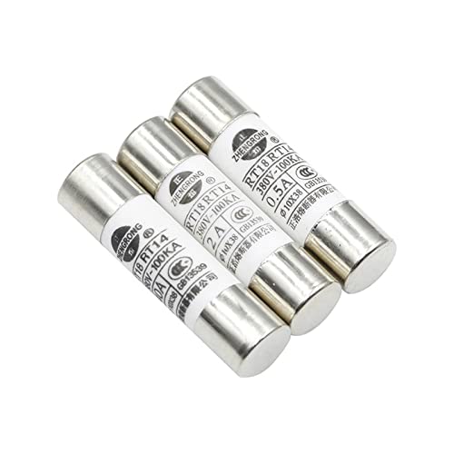 SSDXFJZR 100 Stück 10 * 38 flinke Keramiksicherung 10 x 38 mm Sicherung 380 V 500 V 0,5 A 1A 2A 3A 4A 5A 6A 8A 10A 16A 20A 25A 32A 40A RO15 RT18 RT14(4A) von SSDXFJZR