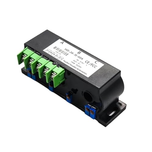 SSDXFJZR Blende 10 mm dreiphasiger Wechselstromsender Sensor Signaldetektor 0–400 A Messbereich 4–20 mA 0–20 mA Ausgang DC 24 V (4–20 mA, 0–200 A AC) von SSDXFJZR
