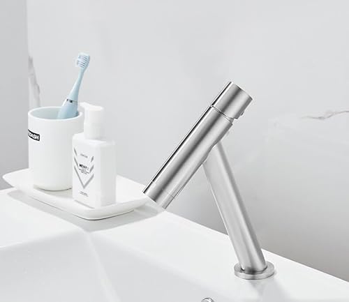 Waschtischarmatur für Badezimmer, Badezimmer, Deckmontage, Kalt- und Warmmischbatterie, Einhandmischer, Waschtischarmatur, Kran, Roségold/Gold (Nickel kurz) von SSDXFJZR