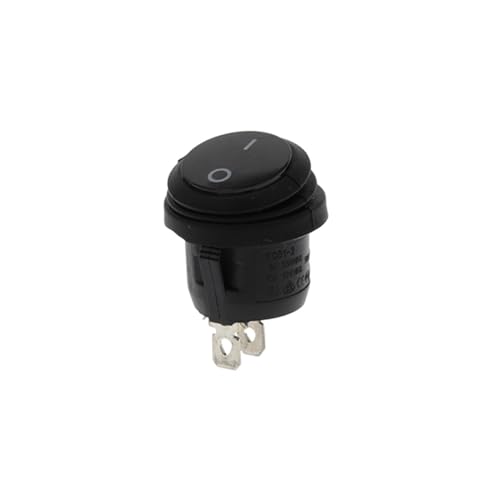 1 Stück KCD1 2/3 Pin ON/OFF SPST Wippschalter wasserdichtes Auto LED-Licht rund rot 12V/220V(Black,2Pin No lights) von SSDZVTRE