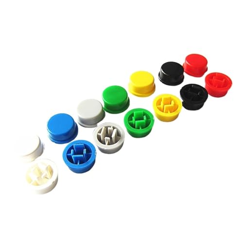 10 Stück/Charge runde Schalterknopfkappe A24 kann mit 12 x 12 x 7,3 Schaltern ausgestattet werden (7 Farben).(Red x 10pcs) von SSDZVTRE