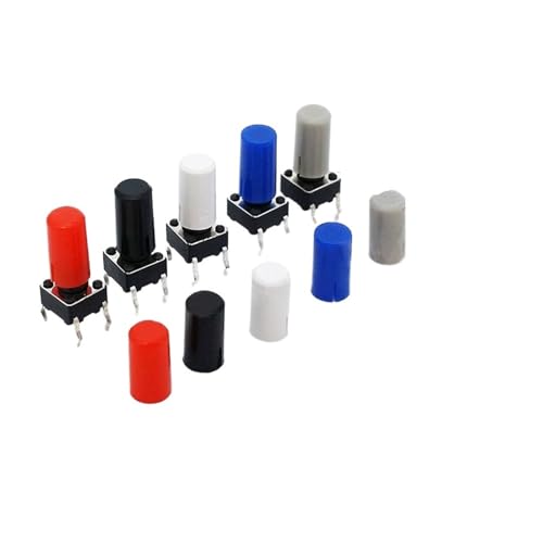 10 Stück 5 x 9 Tastenkappe, rund, quadratisch, Innendurchmesser 3 x 3 Schalterkappe, geeignet for 6 x 6 Kopf-Touch-Schalter, Außendurchmesser 5 x 9(Red x10PCS) von SSDZVTRE