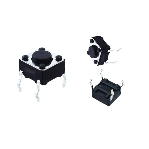 10 Stück DC12V 50 mA schwarz 6 x 4,1 mm 4-poliger Minischalter 4-poliger Druckschalter 6 x 6 x 4,1 mm Kupferstift(100000 Times Life) von SSDZVTRE