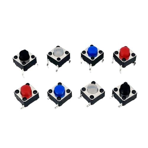 10 Teile/los 6 * 6 * 5MM transparent silikon taste schalter 4 kupfer pin taste 6x6x5mm schalter(White,Flat 4 Pins) von SSDZVTRE