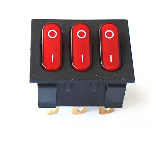 1PCS KCD3 9-polig rot mit Licht dreipoliger Netzschalter Drei-in-Eins-Kombinations-Wippschalter 15A 250V AC 1PCS KCD3 9-polig rot mit Licht dreipoliger Netzschalter Drei-in-Eins-Kombinations-Wippschalter 15A 250V AC von SSDZVTRE
