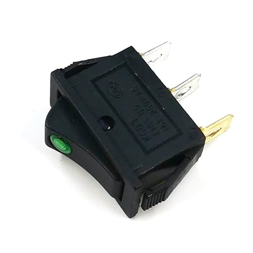 1PCS Katze Auge mit Licht KCD3 Rocker Schalter 3-Pin Boot Heizung Heizung Tisch Netzschalter 250V 16A(Green Light x1PC) von SSDZVTRE