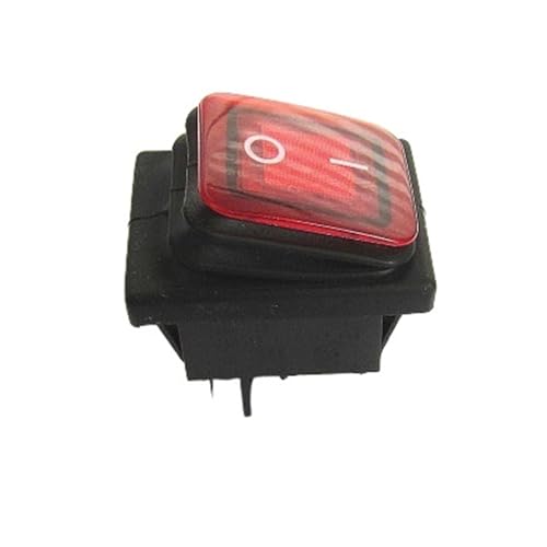 1PCS wasserdichter KCD2 Wippschalter KCD4 Heavy Duty DPST versiegelt 2/3 Modus 4/6 Pin beleuchteter Schalter Silberkontakt Kupferfüße 20A(KCD2R6P2M) von SSDZVTRE