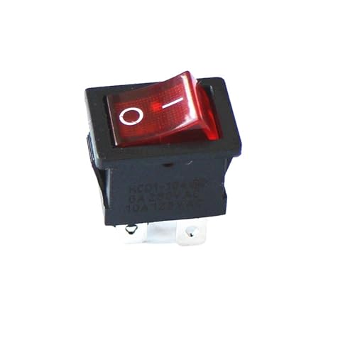 2PCS KCD1-104N rot mit Licht EIN/AUS Wippschalter Power Lichtschalter 6A-250V 10A-125V von SSDZVTRE
