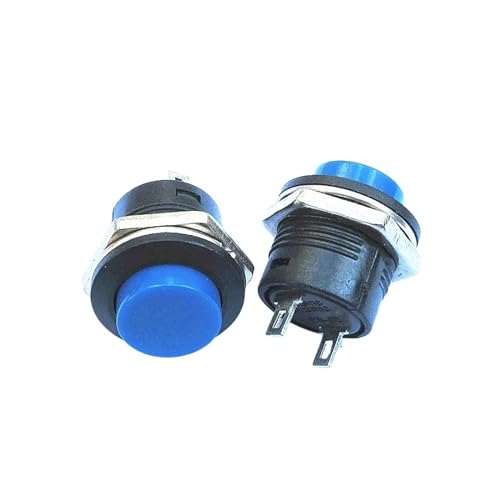 2PCS R13-507 Serie Druckschalter 16MM selbstrückstellender Druckschalter rund(Blue x2PCS) von SSDZVTRE