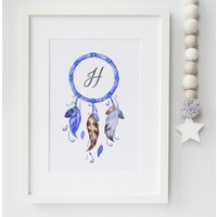 Jungen Personalisiert Dreamcatcher Druck-Personalisierte Erste Innen Atemberaubende Dreamcather Mit Einer Auswahl Von Vier Cololours von SSDgiftsLtd