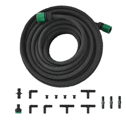 Tropfschlauch Set, Perlschlauch für Bewässerung Gartenschlauch für Tropfbewässerung Perlschlauch Gartenbewässerung Gartenschlauch für Wasserschlauch, Gärten, Rasen, Terrassen 15M von SSEHCWAN