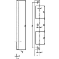 SSF - Haustürwinkelschließblech 190x20x8x1,5 mm silberfarbig von SSF