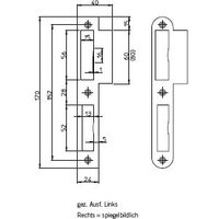 ZT-Lappenschließblech 4502, abgerundet, Edelstahl, Rechts - SSF von SSF