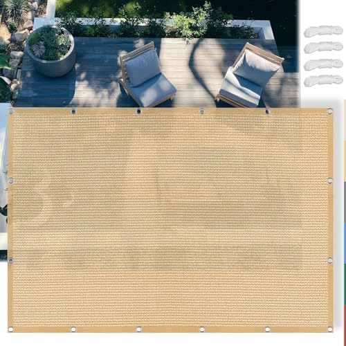 SSFMSF Sun Shade Net 3x7m Rechteck, HDPE Gewebe Wasserabweisend & Windabweisend, 90% UV-Schutz, inkl. Befestigungsseile, Robust & Stabil für Garten, Balkon, Terrasse - Gelb SSFMSF Sun Shade Net 3x7m Rechteck, HDPE Gewebe Wasserabweisend & Windabweisend, 90% UV-Schutz, inkl. Befestigungsseile, Robust & Stabil für Garten, Balkon, Terrasse - Gelb von SSFMSF