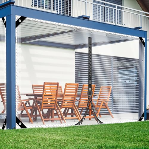 SSFMSF Transparente Plane, Transparente Plane Mit LöChern Durchsichtig Seitenteile Pavillon Es Gibt Einen ReißVerschluss AußEnbereich Faltbar Uv-BestäNdig Pflanzenisolierung. (0.5 * 0.8m|400g/m²) von SSFMSF