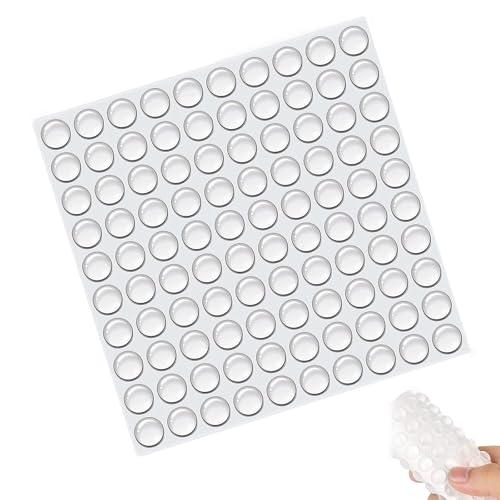 100 Stück Gummipuffer Selbstklebend, Gummifüße Selbstklebend, Elastikpuffer Transparent, Anschlagpuffer Selbstklebend, Für Möbel Notebook, Schränke, Schubladen(8mm) von SSHUIKKAI