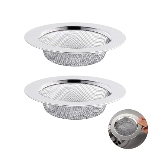 2 Stück abflusssieb, abflusssieb küchenspüle, Abflusssieb Edelstahl Rostfrei, Waschbecken Sieb Abfluss Spüle, für Küche Netto Senke, Bad Bodenablauf, Dusche Abfluss(7.8CM) von SSHUIKKAI