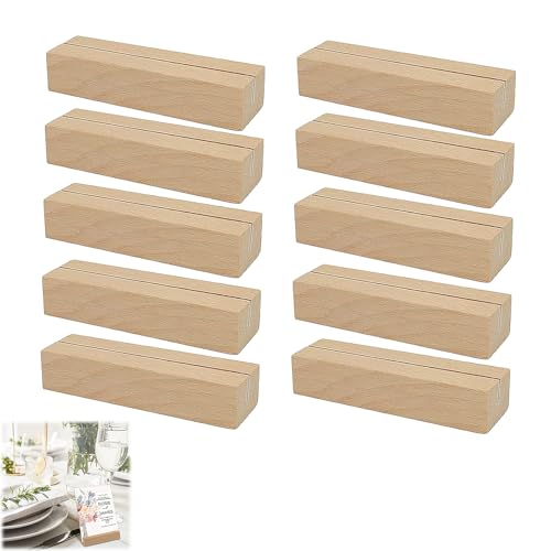 SSHUIKKAI 10 Stück Tischkartenhalter Holz, Menükartenhalter Holz, Kartenhalter Tisch, Fotoständer, für Hochzeiten, Restaurants, Bankette Und Partys Menükartenhalter SSHUIKKAI 10 Stück Tischkartenhalter Holz, Menükartenhalter Holz, Kartenhalter Tisch, Fotoständer, für Hochzeiten, Restaurants, Bankette Und Partys Menükartenhalter von SSHUIKKAI