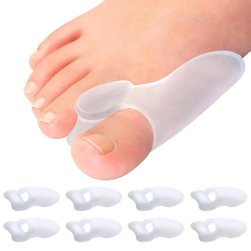 SSHUIKKAI 4 Paare Hallux Valgus Korrektur, Hallux Valgus Schiene, Zehenspreizer Hallux Valgus, Hallux Valgus Bandage, Für Großzehe, Toe Separator, Schmerzlinderung(Weiß) von SSHUIKKAI