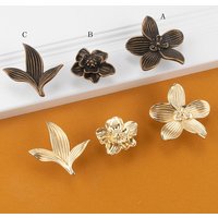 Blume Knauf Blattgold Knobs Pulls Griffe Dresser Knob Schrank Kleiderschrank Konbs Hardware von SSHardware