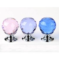 Diamant Einloch Knäufe Chrom Klar Kristall Türknäufe Ball Dresser Griffe Kleiderschrank Schrank Pull Knobs Hardware von SSHardware