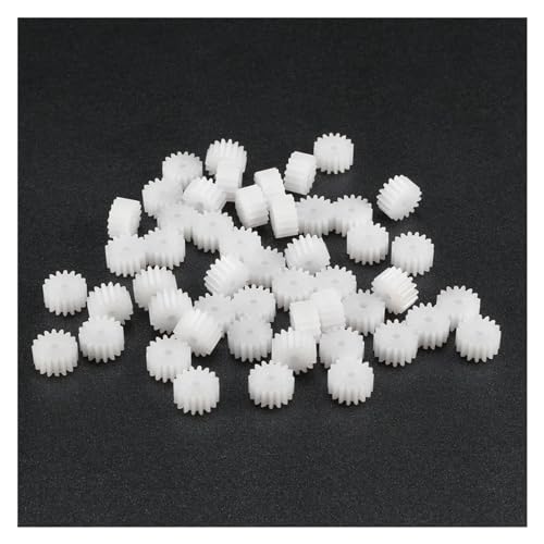 50 Teile/los 2mm Welle 10T 12T 16 Zähne 102A 122A 162A Kunststoff Welle Zahnrad for DIY Auto Roboter Motor Spielzeug Zubehör (Size : 2mm, Color : 10 Teeth 5 x 6mm) von SSIMOO