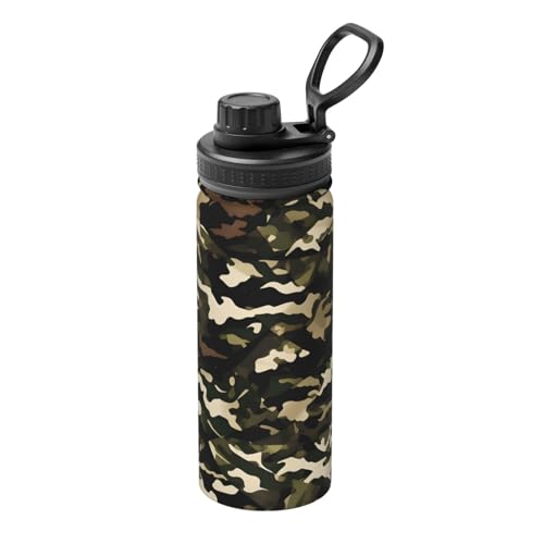 Camo Ultimate Isolierte Wasserflasche, Edelstahl, Sport-Thermo, hält die Temperatur stundenlang von SSIMOO