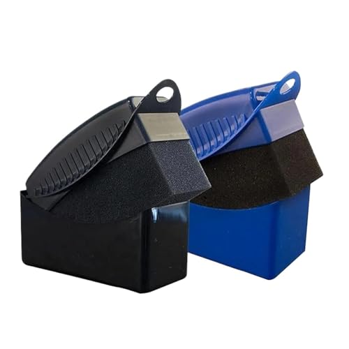SSIMOO 2 Stück Autoreifen Wachsen Polieren Reinigungstuch Waschen Reifen Reifen Felge Trim Kontur Detaillierung Dressing Glanz Pad Schwamm von SSIMOO