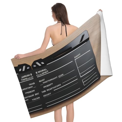 SSIMOO Filme Schindel Luxuriöses Mikrofaser-Badetuch - Handtuch für Badezimmer, Pool, Strand und Außenbereich von SSIMOO