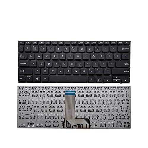 SSIMOO Neue Tastatur ohne Hintergrundbeleuchtung, kompatibel for ASUS Vivobook 14 X412 X412F X412FA X412U V4000D V4000U X409 A409M R424 V4000 V4000F Y406 Y406F Kindly (Color : Noir) von SSIMOO