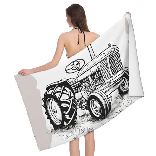 SSIMOO Stilvolles Badetuch mit Cartoon-Traktor, weich und saugfähig, modisches Handtuch aus ultrafeiner Faser SSIMOO Stilvolles Badetuch mit Cartoon-Traktor, weich und saugfähig, modisches Handtuch aus ultrafeiner Faser von SSIMOO