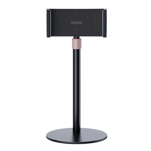 Einstellbare Monitorständerhöhe Tragbarer Vesa-Monitor-Tablet-Halter Bis Zu 24 Cm Stehende Tablet-Halterung Schreibtischhalterung Breitere Basis(Black) von SSJAPYQV