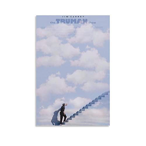 Movie The Truman Show Poster Wandkunst für Zuhause Büro Wand Klassenzimmer Dekor Büro Wandkunst Zuhause Fitnessstudio Poster Leinwandbild 20 x 30 cm von SSJS
