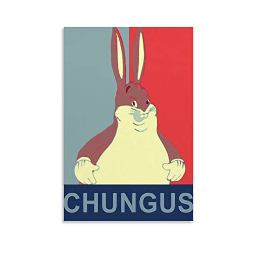 SSJS Big Chungus Poster Wandkunst für Zuhause Büro Wand Klassenzimmer Dekor Büro Wandkunst Zuhause Fitnessstudio Poster Leinwand Gemälde 20 x 30 cm von SSJS