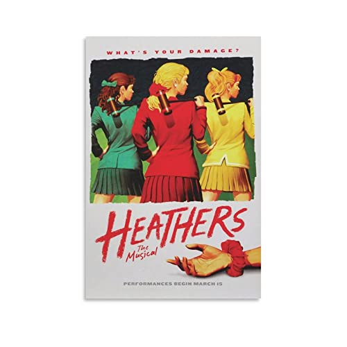 SSJS Heathers The Musical Poster Wandkunst für Zuhause Büro Wand Klassenzimmer Dekor Büro Wandkunst Zuhause Fitnessstudio Poster Leinwand Gemälde 30 x 45 cm von SSJS