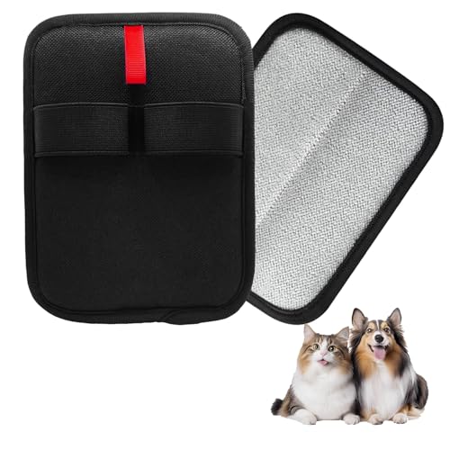SSJkeji 2 Stück Tierhaarentferner Handschuh, Wiederverwendbar Fell Magnet Handschuh, Handschuh Tierhaarentfernung,Tierhaarentferner Handschuh Handschuh für Hunde und Katzen Fell (17CM) von SSJkeji