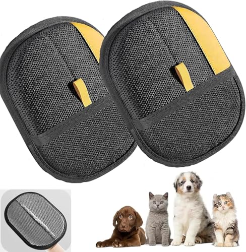 SSJkeji tierhaarentferner handschuh, wiederverwendbar Fell Magnet handschuh, handschuh tierhaarentfernung,tierhaarentferner handschuh Handschuh für Hunde und Katzen Fell (2 Stück) von SSJkeji