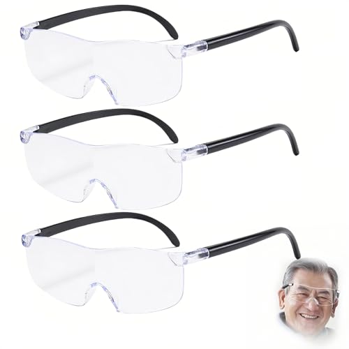 Pack of 3 Magnifying Glasses, 300% Reading Magnifier for Glasses Wearers, Portable Reading Magnifier for Seniors, Closework Anti Blue Light Pack of 3 Magnifying Glasses, 300% Reading Magnifier for Glasses Wearers, Portable Reading Magnifier for Seniors, Closework Anti Blue Light von SSKHE