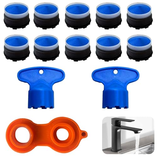 SSKHE 10 Piece Aerators for Taps with 2 Mixing Nozzle Keys 1 Tap Aerator Tool, M18.5 Tap Strainer Set, Plastic Tap Strainer Insert Suitable for Bathroom and Water in the Kitchen SSKHE 10 Piece Aerators for Taps with 2 Mixing Nozzle Keys 1 Tap Aerator Tool, M18.5 Tap Strainer Set, Plastic Tap Strainer Insert Suitable for Bathroom and Water in the Kitchen von SSKHE