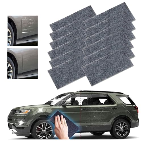 SSKHE 12 Stück Nano Sparkle Tuch für Auto Kratzer Nano Magic Cloth leicht zu entfernen leichte Kratzfarben für Autolack Wasserflecken Oberfläche Polieren von SSKHE