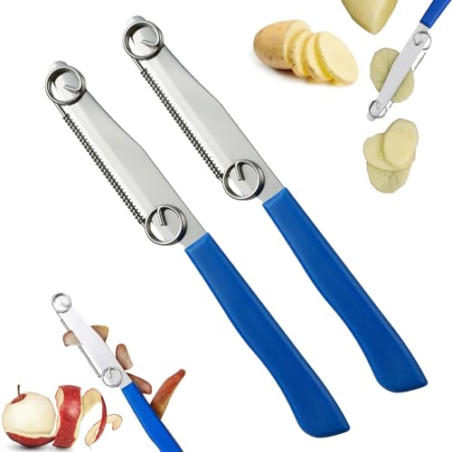 SSKHE 2 PCS 3-in-1 Multifunctional Fruit Knife with Removable Spring, Magic Knives Fruit Paring Knife,Quick Cutting Knife, Fruit Paring Knife, Easy to Clean Vegetable Cutter for Fruit and Vegetables SSKHE 2 PCS 3-in-1 Multifunctional Fruit Knife with Removable Spring, Magic Knives Fruit Paring Knife,Quick Cutting Knife, Fruit Paring Knife, Easy to Clean Vegetable Cutter for Fruit and Vegetables von SSKHE