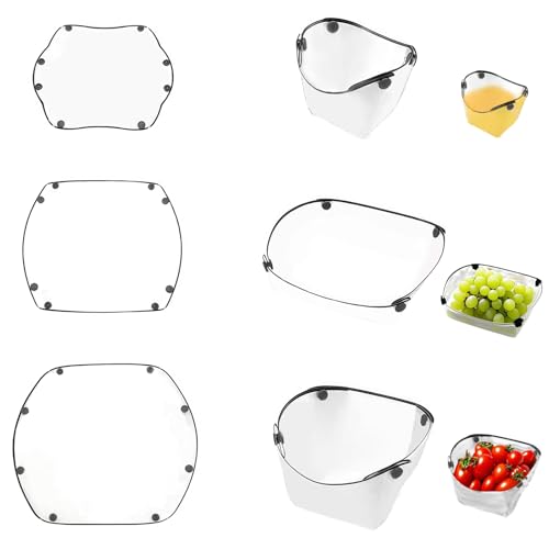 SSKHE 3Pcs Folding Bowl,Cup And Plate,Camping Lightweight Folding Tableware Collapsible Coffee Cup Filter Funnel Cup Multi-Purpose Collapsible Tableware von SSKHE