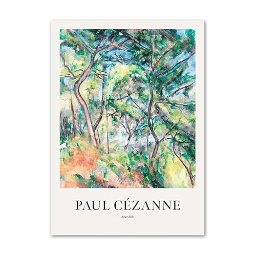 SSLDP LFHLI Berühmte Paul Cezanne Ausstellung Poster Landschaft Wandkunst Paul Cezanne Leinwand Malerei Und Drucke Nordisch Wohnkultur Bild 40x60cm Kein Rahmen von SSLDP LFHLI